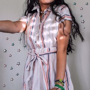 As U Wish Multicolor Striped Midi Dress